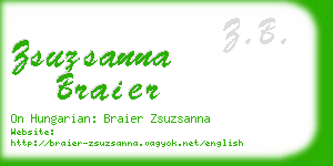 zsuzsanna braier business card